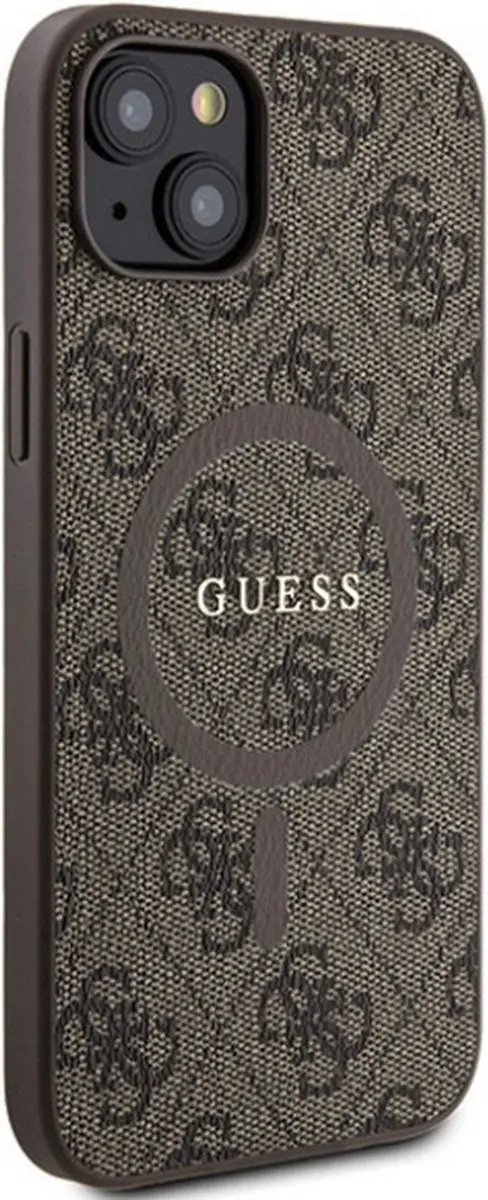 GUESS 4G Colored Ring Back Case Apple iPhone 15 - Bruin