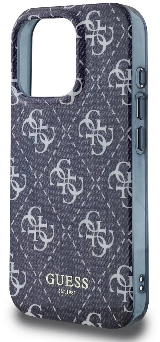 GUESS IML Denim Effect iPhone 16 Pro Hoesje - Blauw - 12380