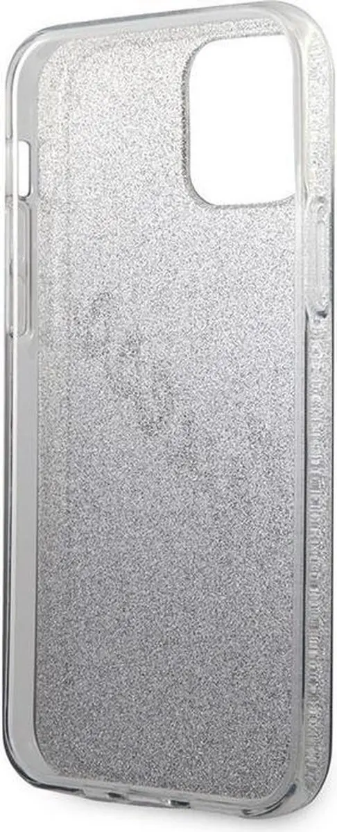 GUESS Gradient Vintage Glitter Hoesje - iPhone 12 Mini - Zwart
