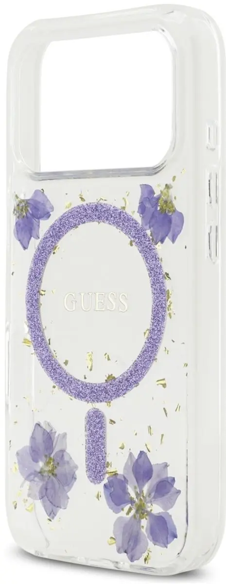 Guess Back Cover Hoesje iPhone 17 Pro - Paars - MagSafe