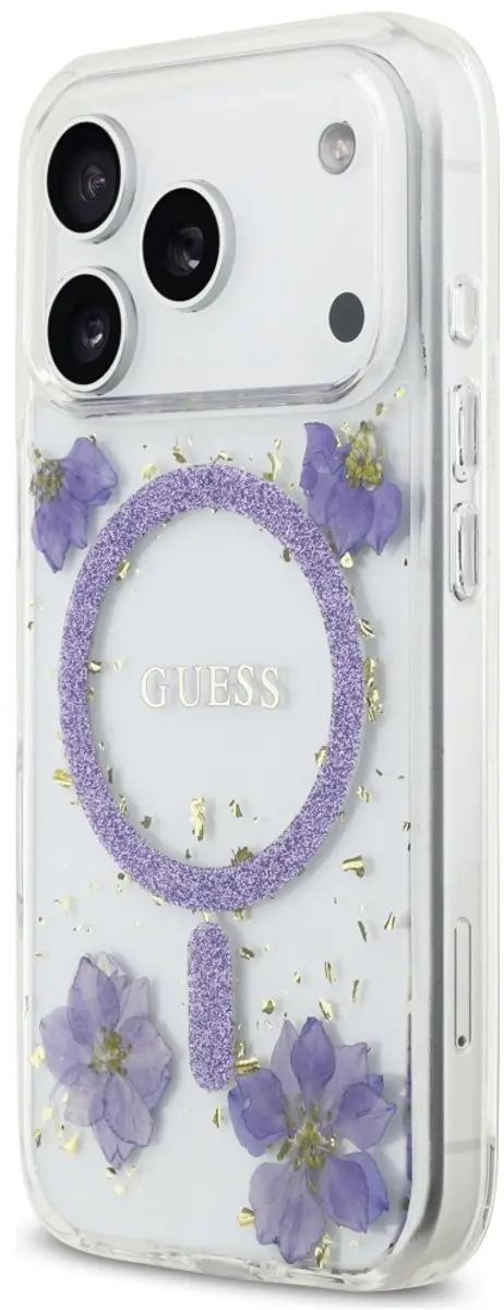 Guess Back Cover Hoesje iPhone 17 Pro - Paars - MagSafe