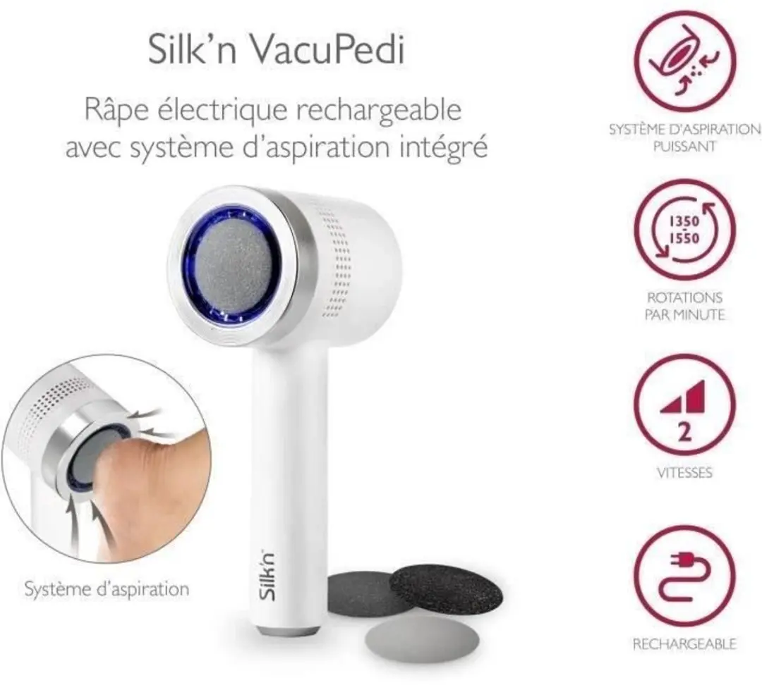 Silk'n VacuPedi VPC1PE1001 Voetverzorgingsapparaat - Zilver