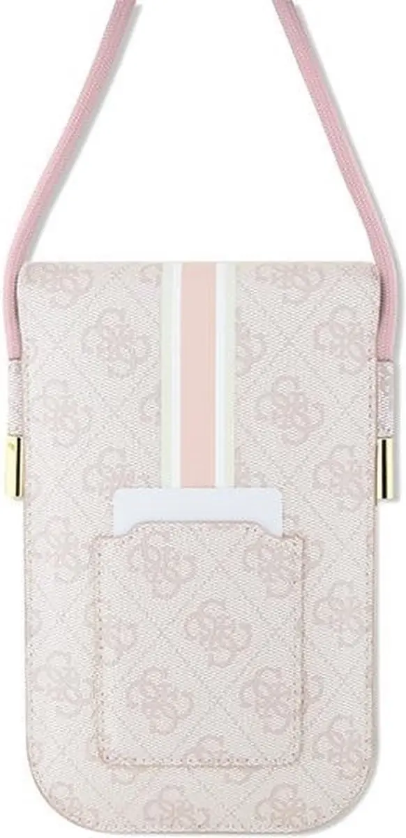 Guess 4G Printed Stripe Tas Roze - Scherm tot 7 Inch