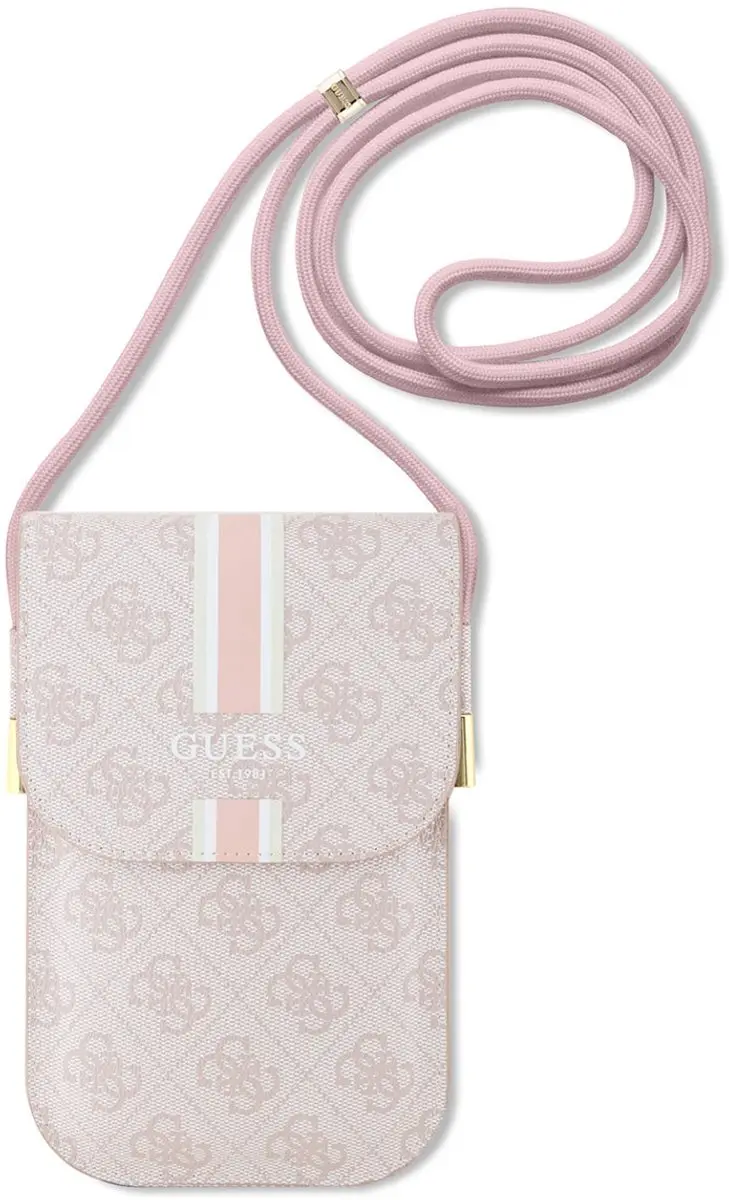 Guess 4G Printed Stripe Tas Roze