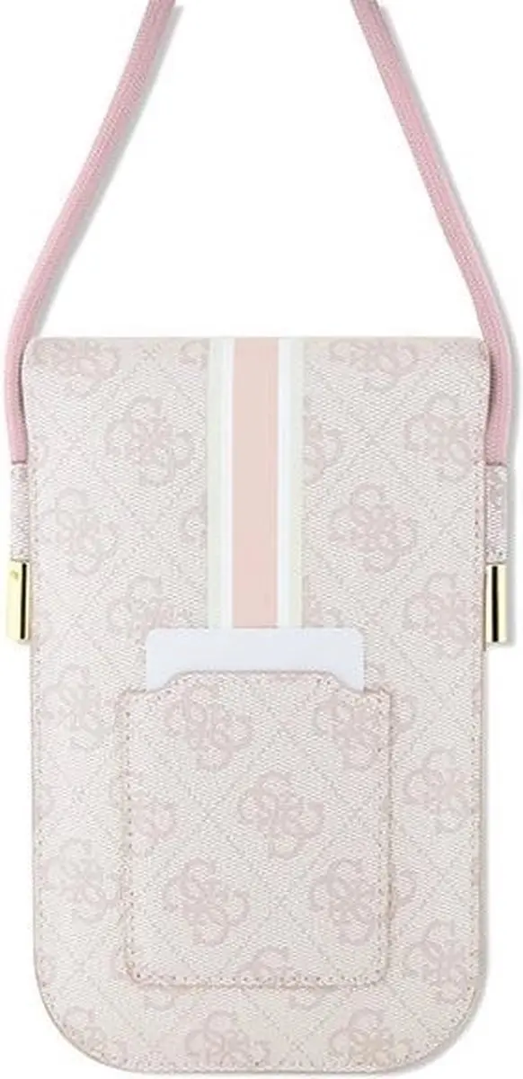 Guess 4G Printed Stripe Tas Roze - Scherm tot 7 Inch