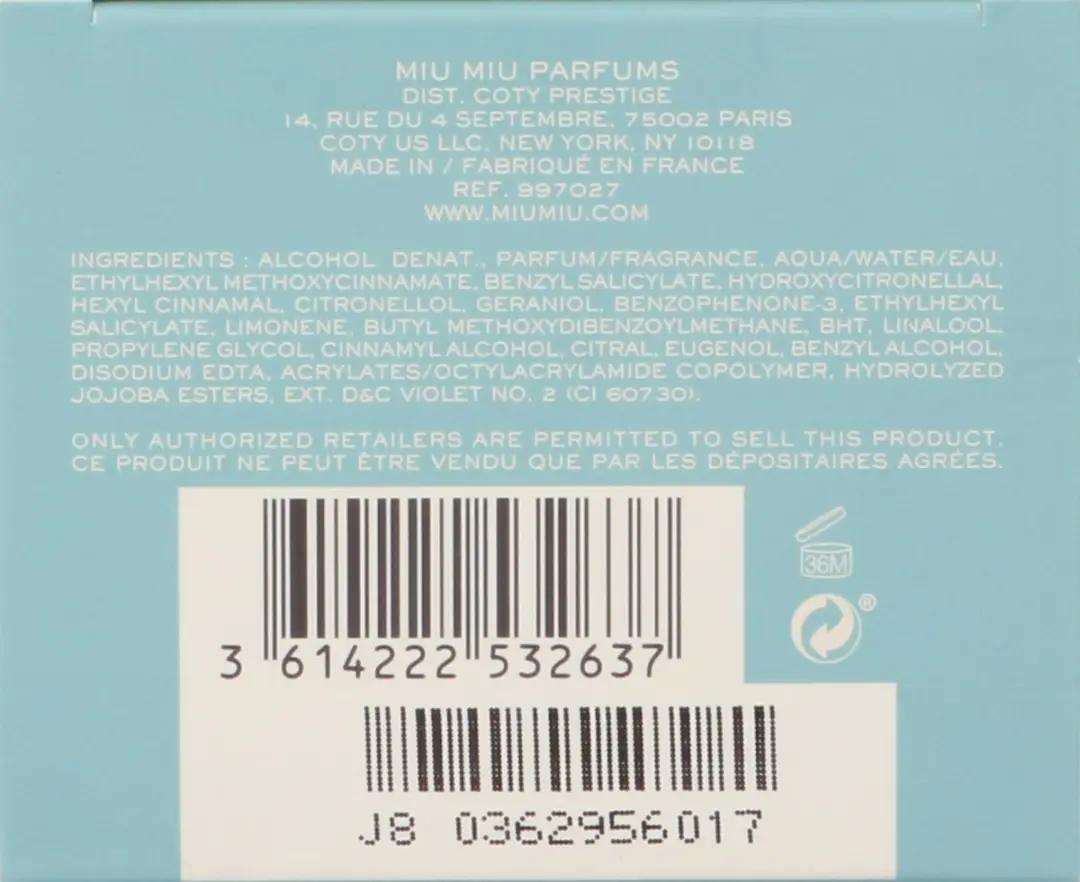 Miu Miu L'Eau Bleue Eau de Parfum 100ml - afbeelding 6 van 6