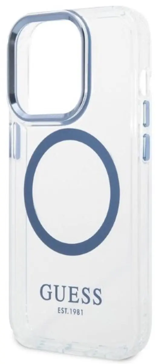 GUESS Translucent Back Case iPhone 14 Pro - Blauw - GUHMP14LHTRMB - afbeelding 6 van 6