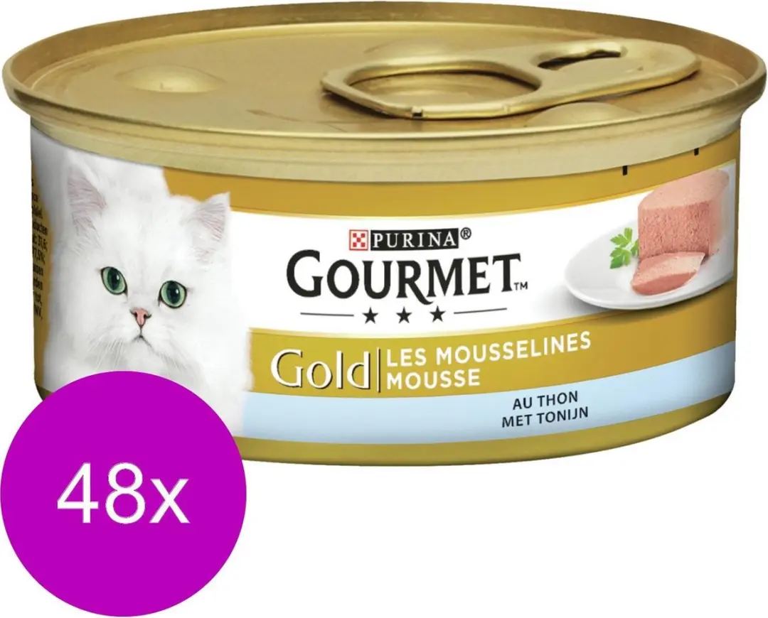 Gourmet Gold Mousse Tonijn 85g - 48 Stuks