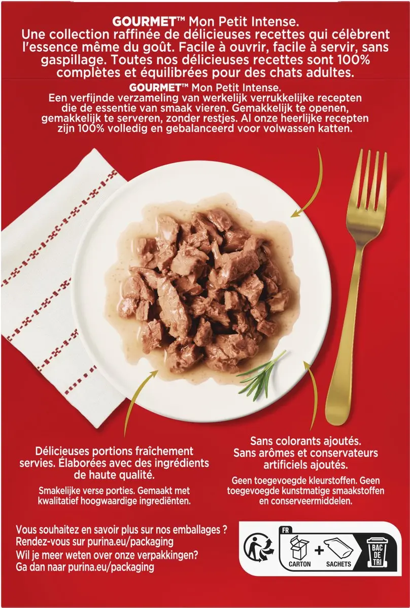 Gourmet Mon Petit Intense Natvoer Vis - 48 Stuks