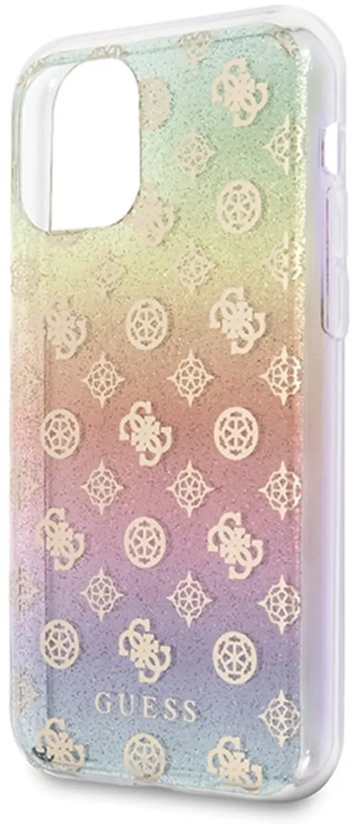 Guess 4G Peony Iridescent Glitter Back Cover iPhone 11 Pro - Meerkleurig