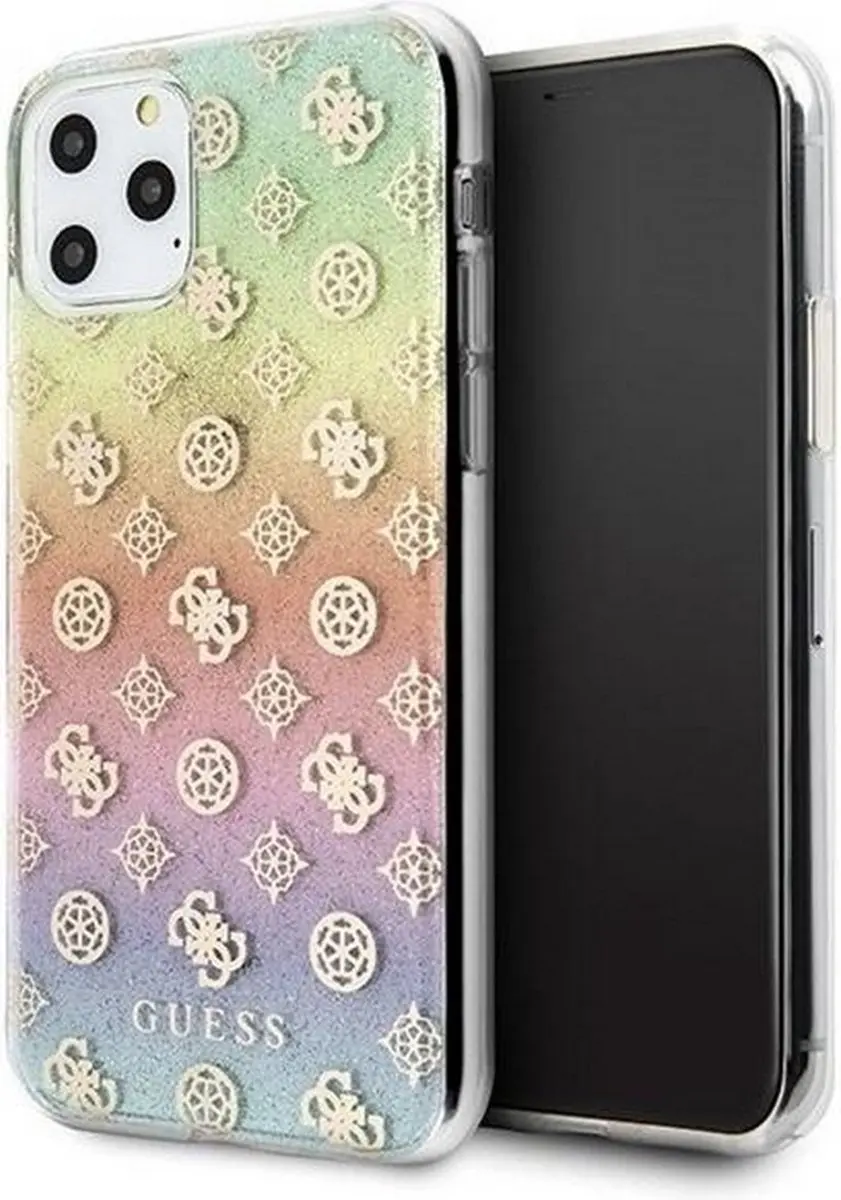 Guess 4G Peony Iridescent Glitter Back Cover iPhone 11 Pro