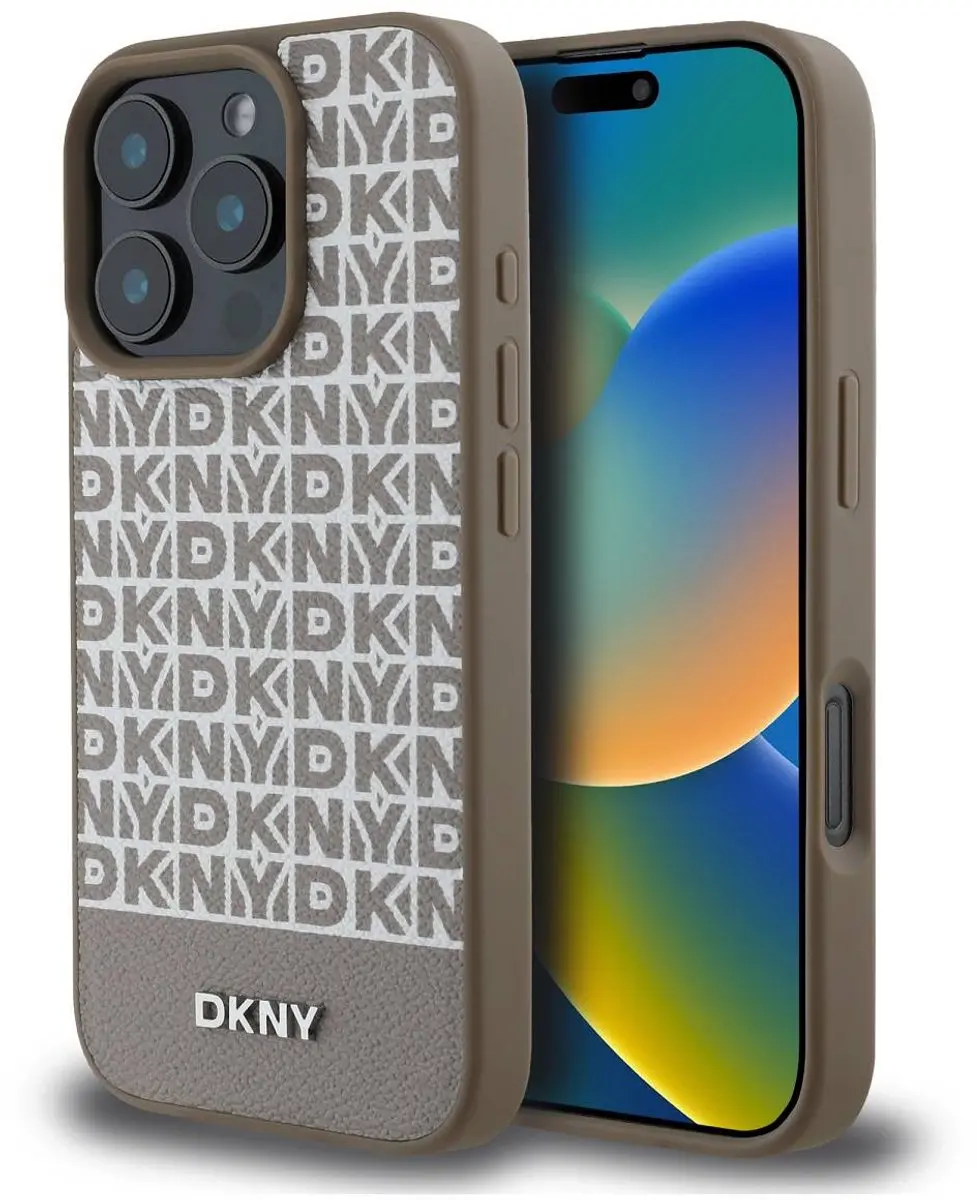 DKNY Backcover iPhone 16 Pro Max - MagSafe Bruin