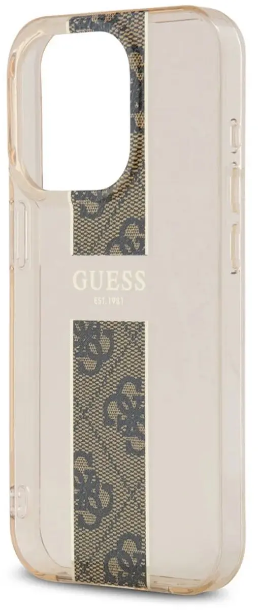 Guess iPhone 15 Pro Max Backcover IML 4G Stripe - Bruin