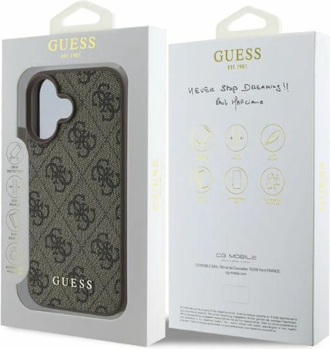 Guess GUHCP16SG4GFBR iPhone 16 Hardcase - Bruin