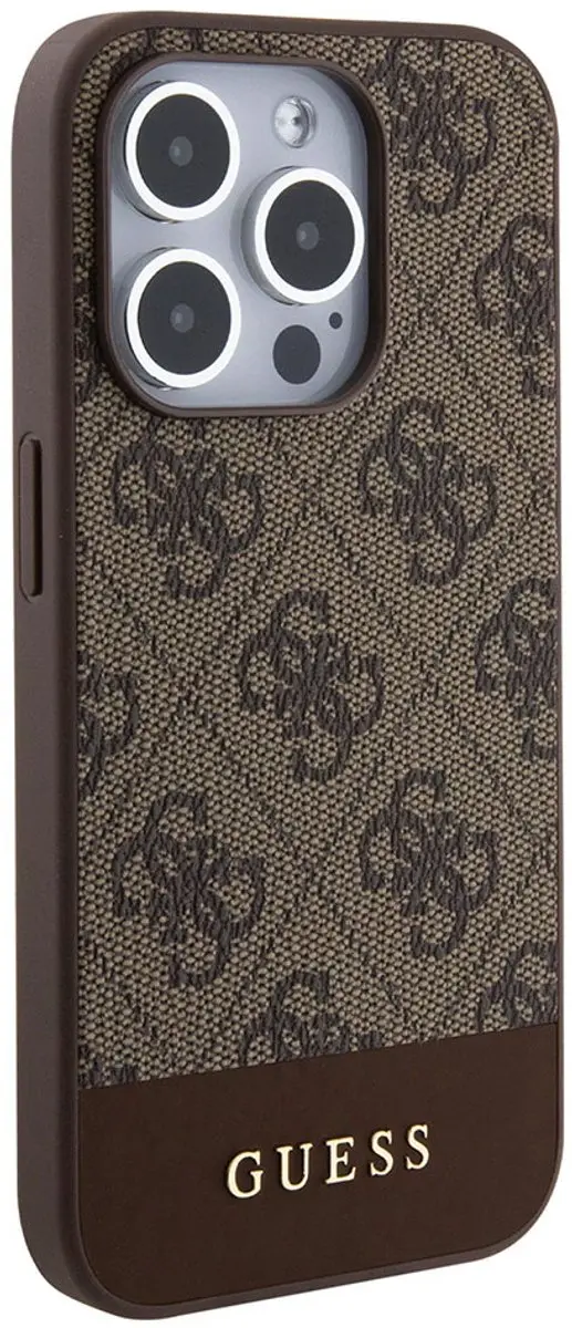 GUESS 4G Stripe Back Case MagSafe - iPhone 15 Pro Max - Bruin