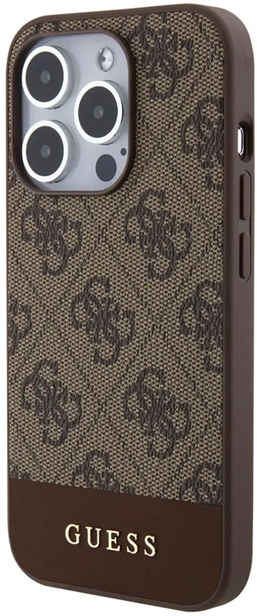 GUESS 4G Stripe Back Case MagSafe - iPhone 15 Pro Max - Bruin - afbeelding 6 van 6