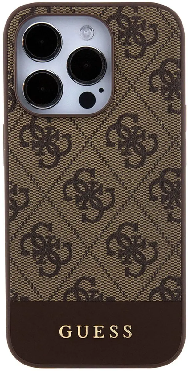 GUESS 4G Stripe Back Case MagSafe - iPhone 15 Pro Max - Bruin