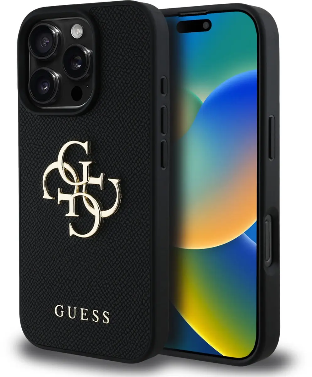 GUESS Telefoonhoesje iPhone 16 Pro Max - Zwart