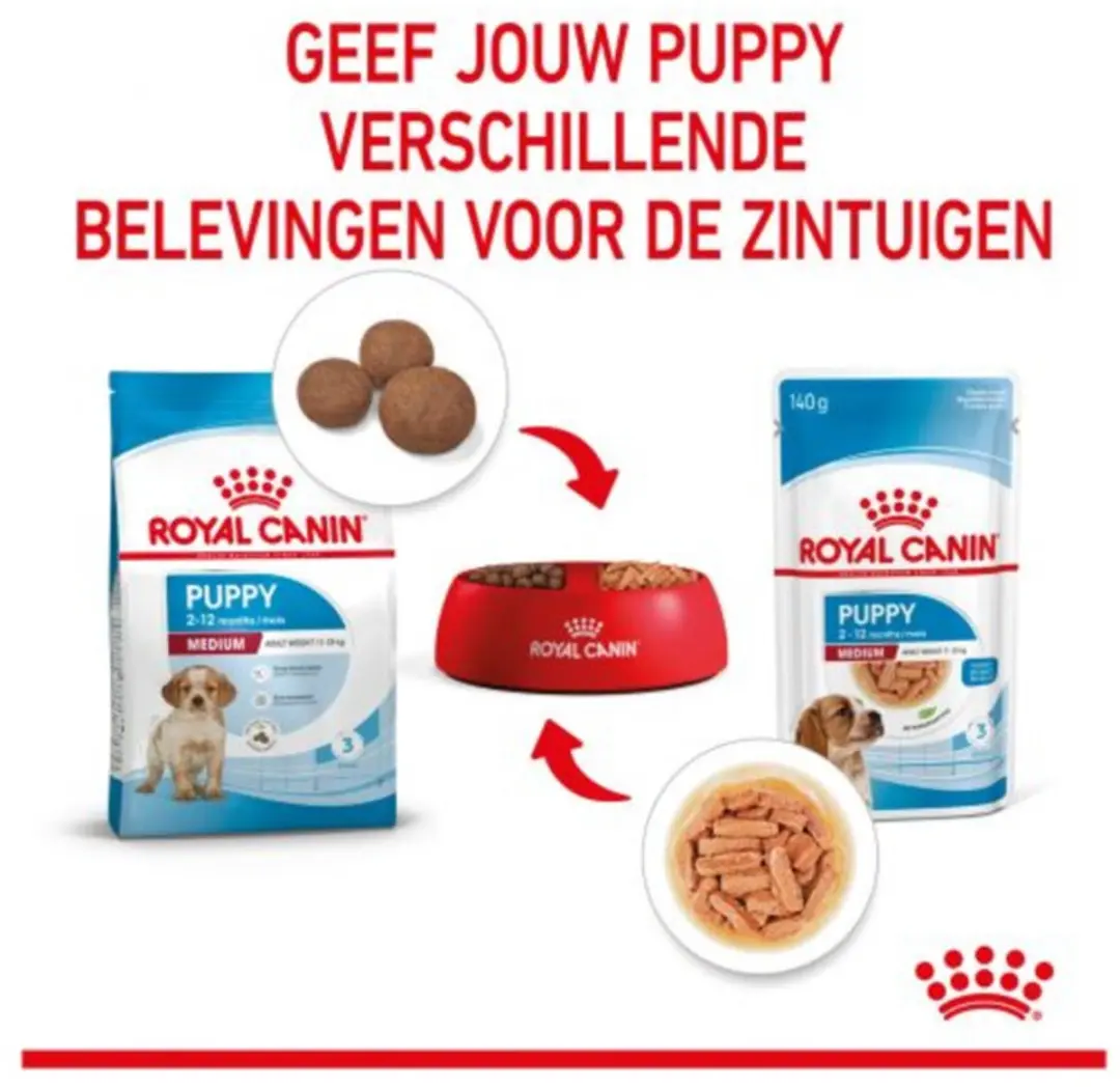 Royal Canin Shn Medium Puppy - Hondenvoer - 40 Stuks - afbeelding 6 van 6