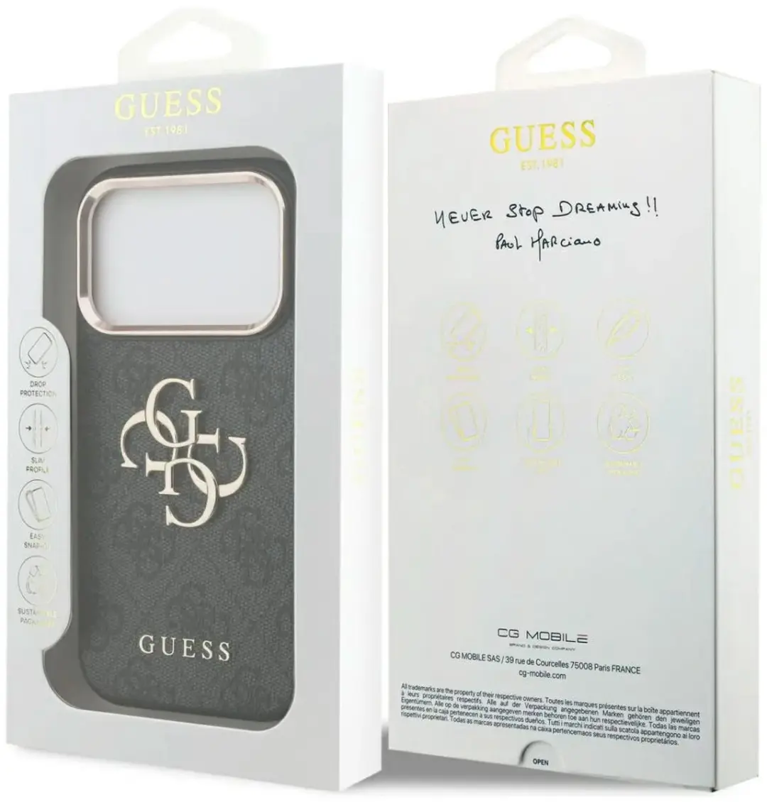 GUESS Back Cover iPhone 17 Pro 13782 - Zwart