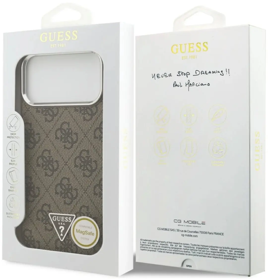 GUESS 4G Driehoek Logo MagSafe Hoesje - iPhone 17 Pro Max - Zwart