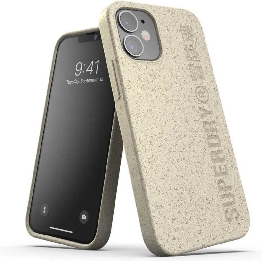 Superdry Snap Case iPhone 12 Mini - Compostable Beige