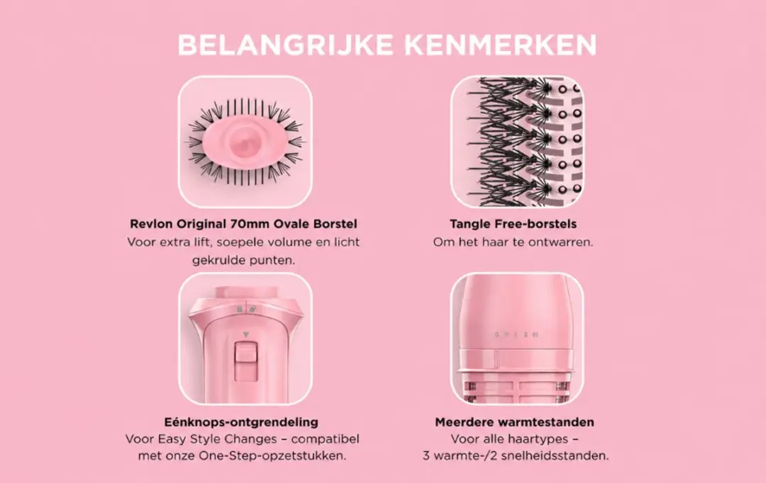 Revlon One Step Volumiser Glow RVDR5375E - Föhn 800W - Roze