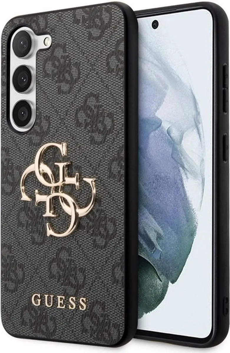GUESS 4G Metal Logo Back Case - Samsung Galaxy S23 - Grijs