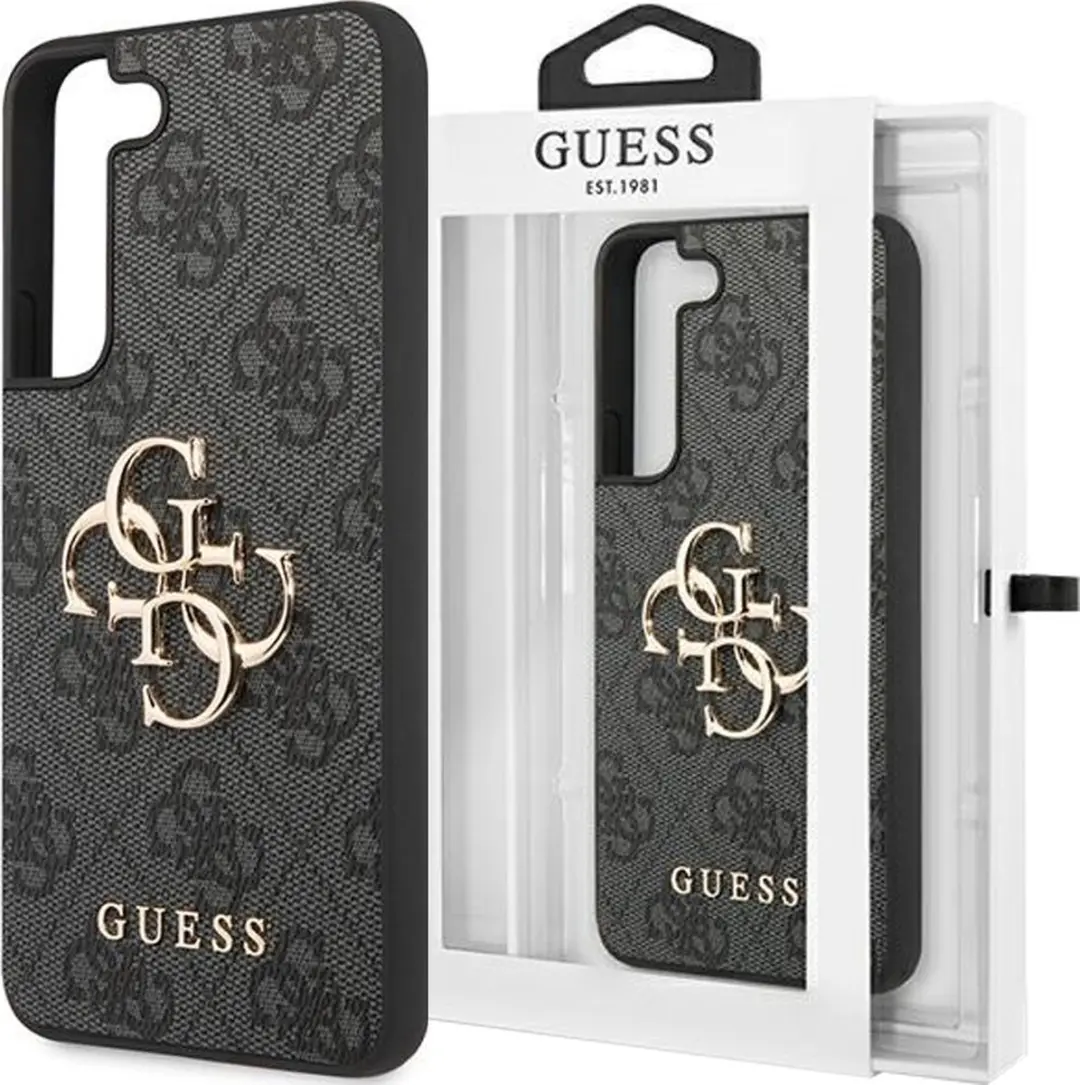 GUESS 4G Metal Logo Back Case - Samsung Galaxy S23 - Grijs