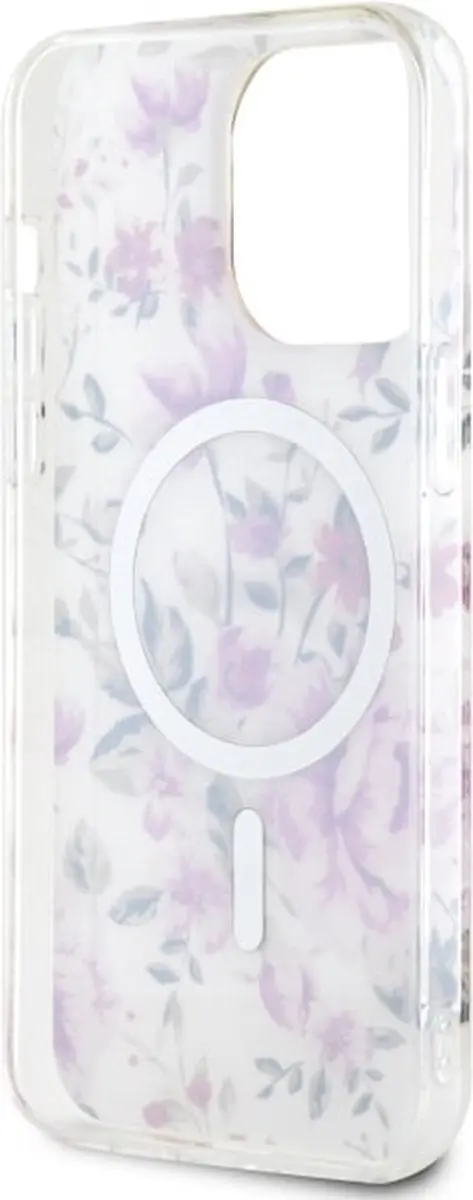 GUESS Flower Back Case MagSafe - iPhone 14 Pro - Transparant