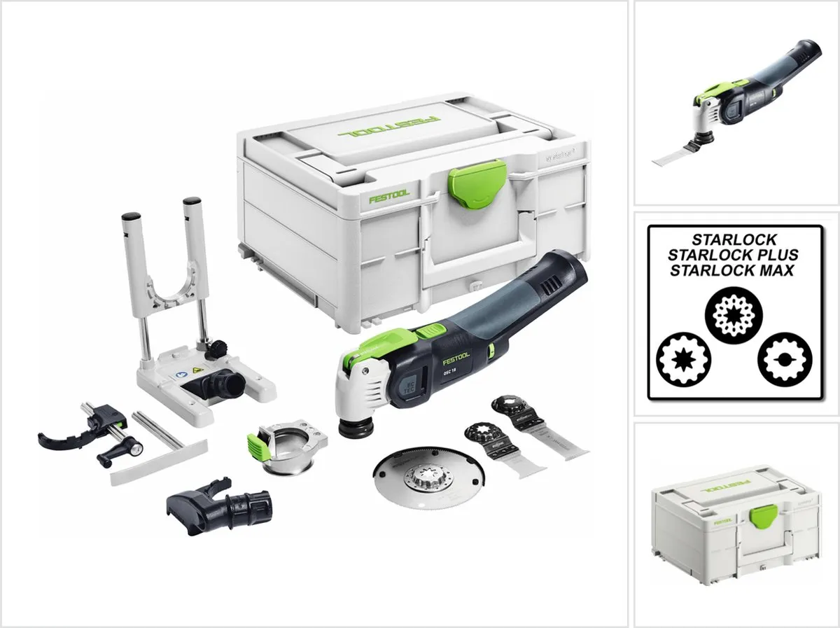 Festool OSC 18 E-Basic-Set Multitool - 7 Accessoires - afbeelding 6 van 6