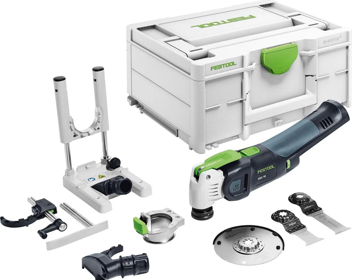 Festool OSC 18 E-Basic-Set Multitool - 7 Accessoires