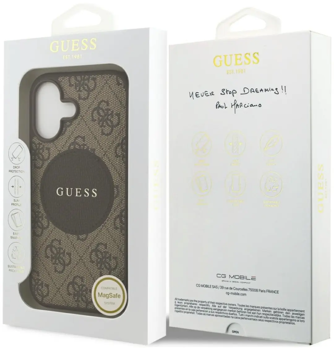 GUESS Case 4G Circle Classic Logo iPhone 17 MagSafe - Zwart - 3666339490003