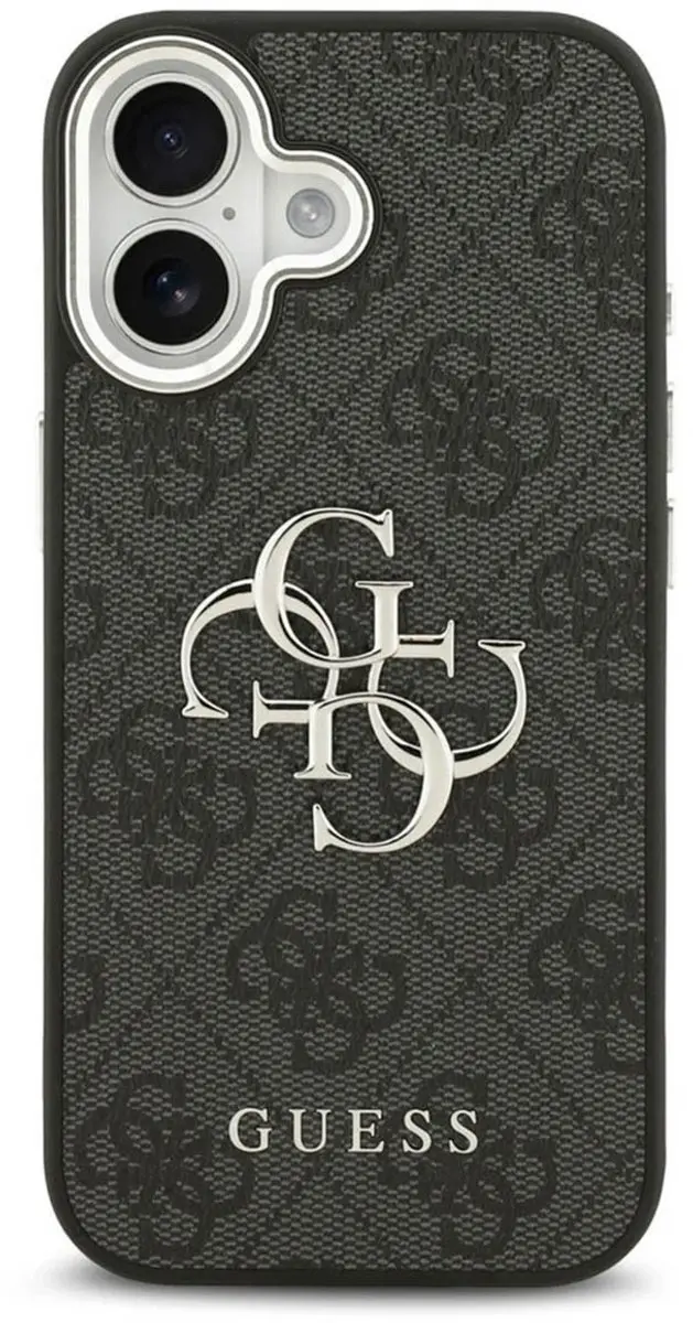 GUESS iPhone 17 Back Cover - Zwart - Rubberen bumper - 3666339517755