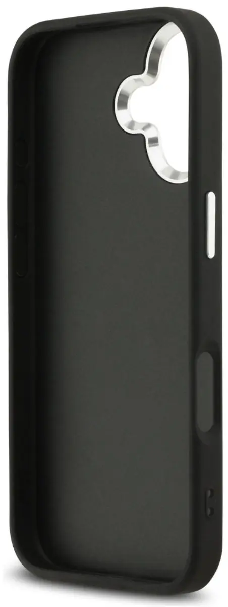 GUESS iPhone 17 Back Cover - Zwart - Rubberen bumper - 3666339517755