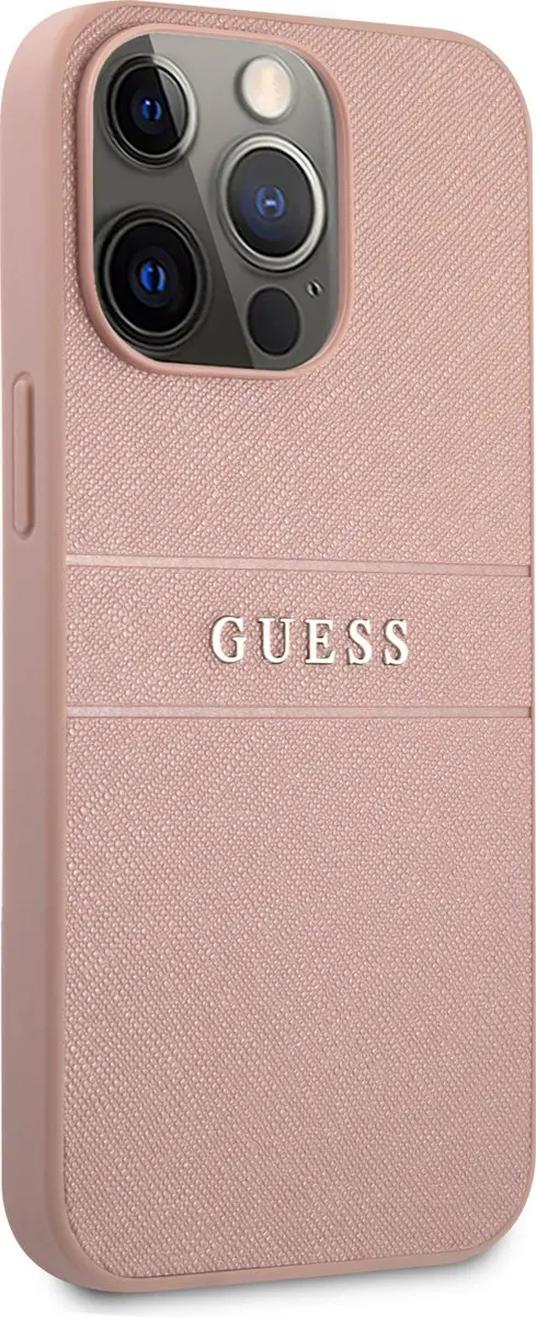 GUESS Saffiano Backcase iPhone 13 Pro Max - Roze - afbeelding 6 van 6