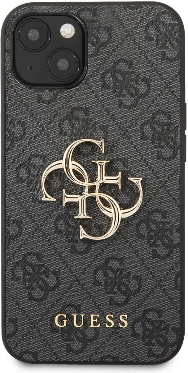 GUESS Golden Logo iPhone 13 Mini Hoesje - Grijs