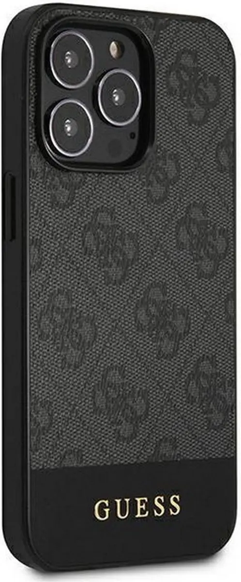 Guess 4G Stripe Back Case - iPhone 13 Pro Max Grijs