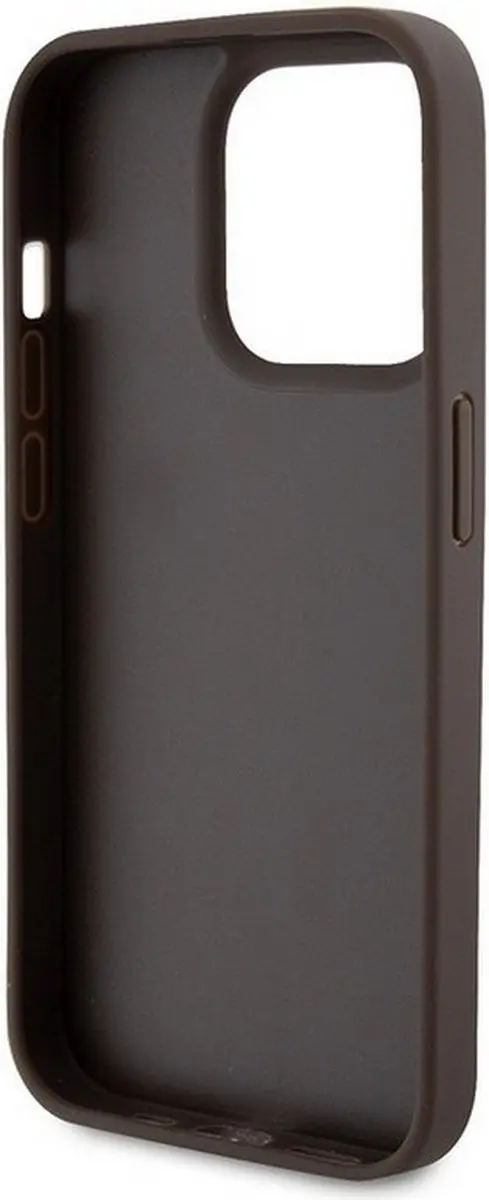 GUESS 4G Triangle Crossbody Hoesje iPhone 15 Pro - Bruin