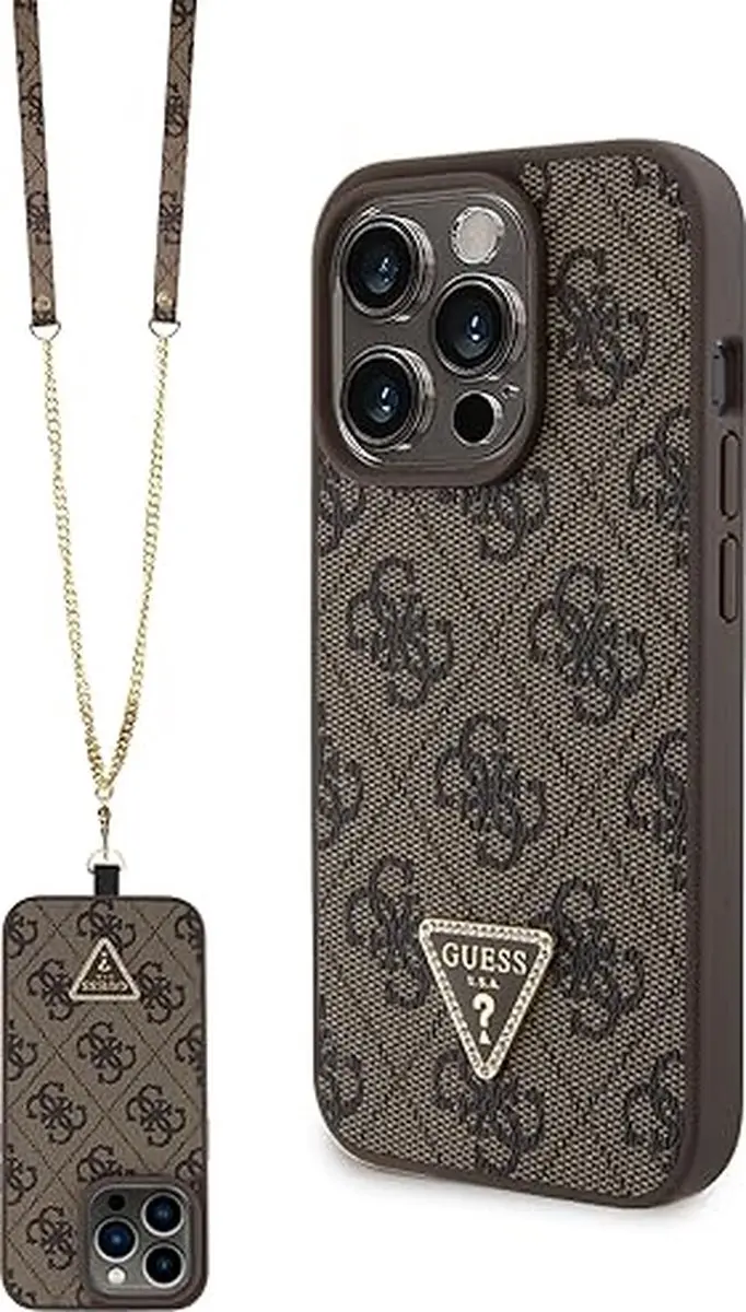 GUESS 4G Triangle Crossbody Hoesje iPhone 15 Pro