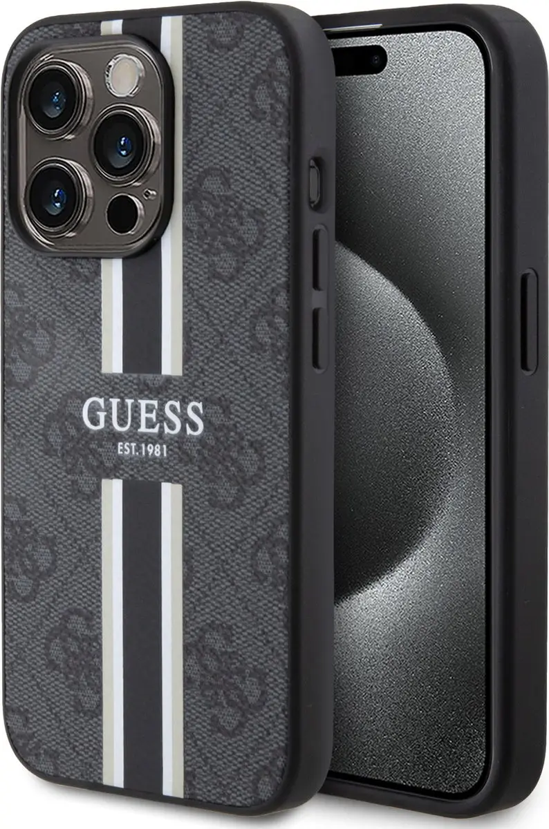 Guess iPhone 15 Pro Backcover Zwart