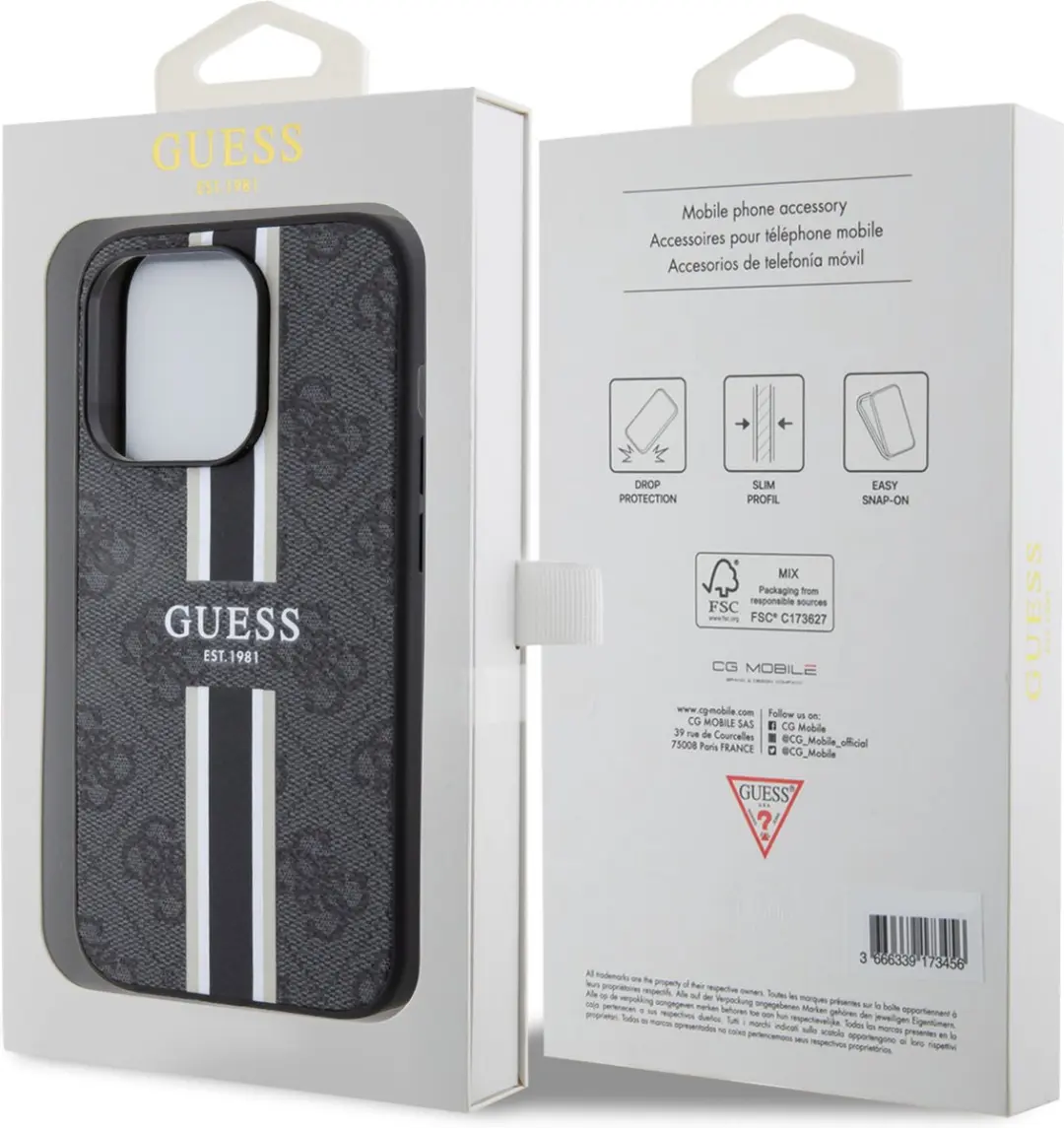 Guess iPhone 15 Pro Backcover Zwart