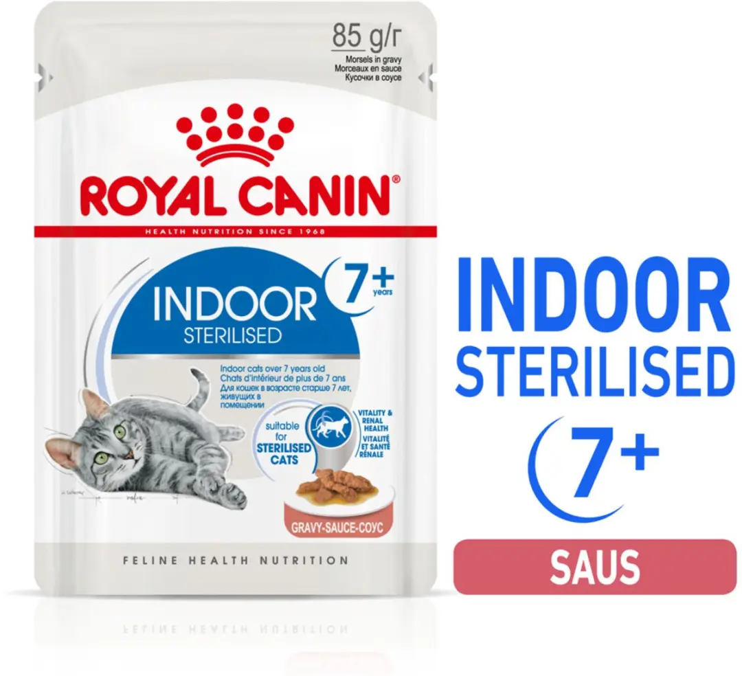 Royal Canin Indoor 7+ Gravy Kattenvoer Nat