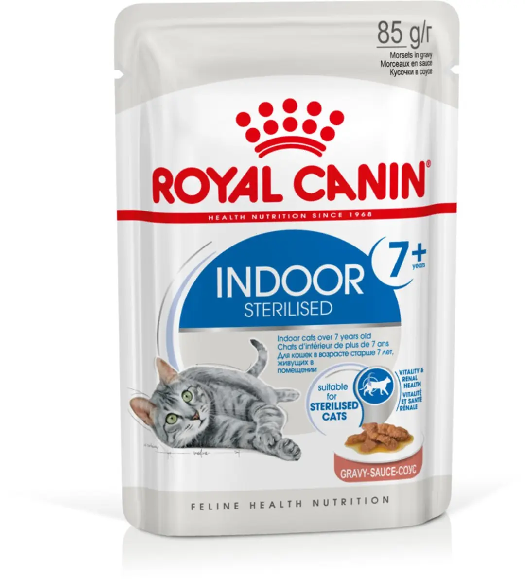 Royal Canin Indoor 7+ Gravy Kattenvoer Nat - 48x85g