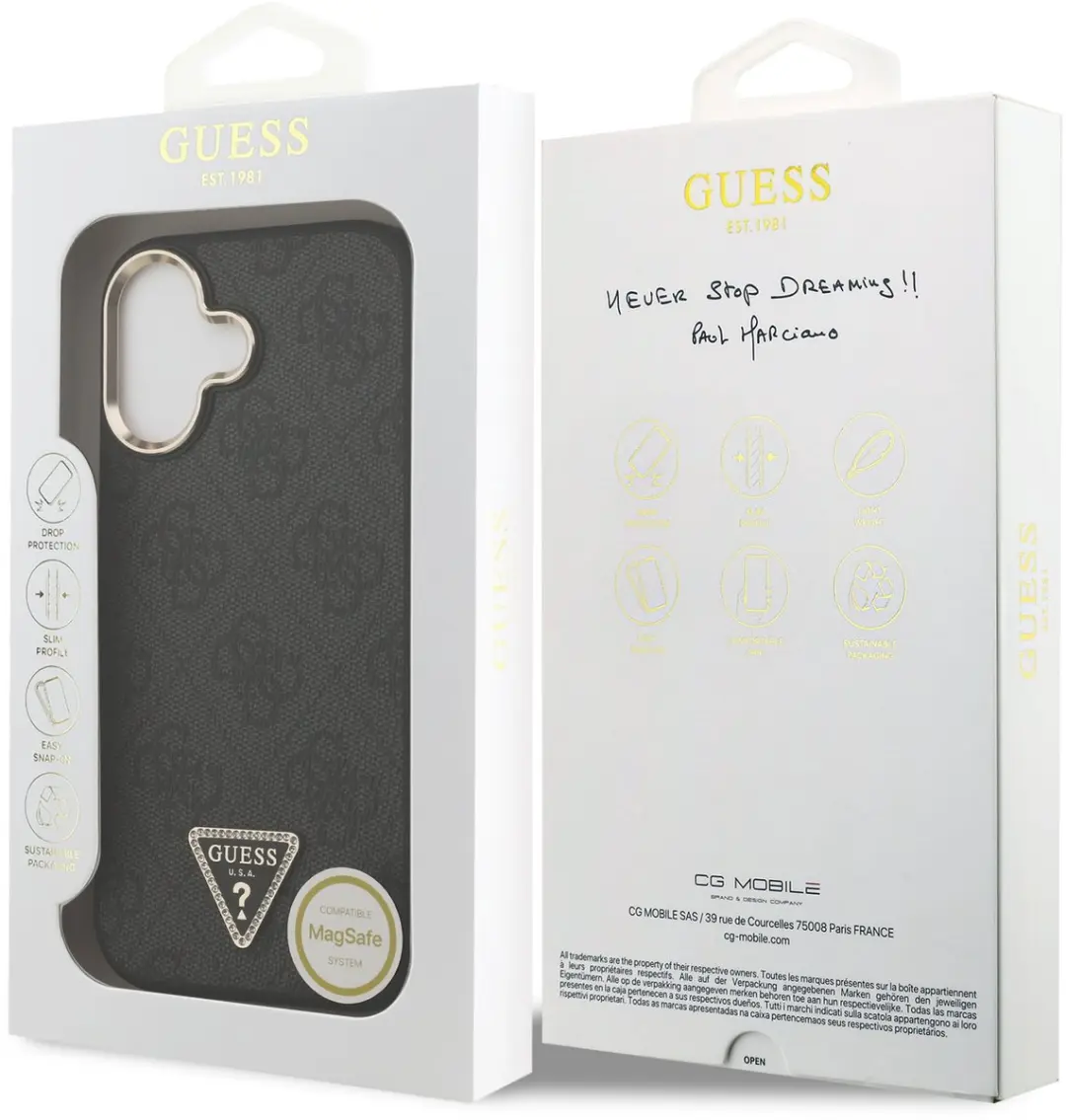 GUESS 4G Triangle iPhone 17 Hoesje - Grijs