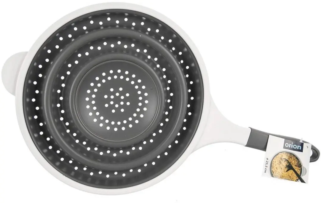 Orion Siliconen Keukenzeef 25,5cm - Opvouwbaar - Grijs