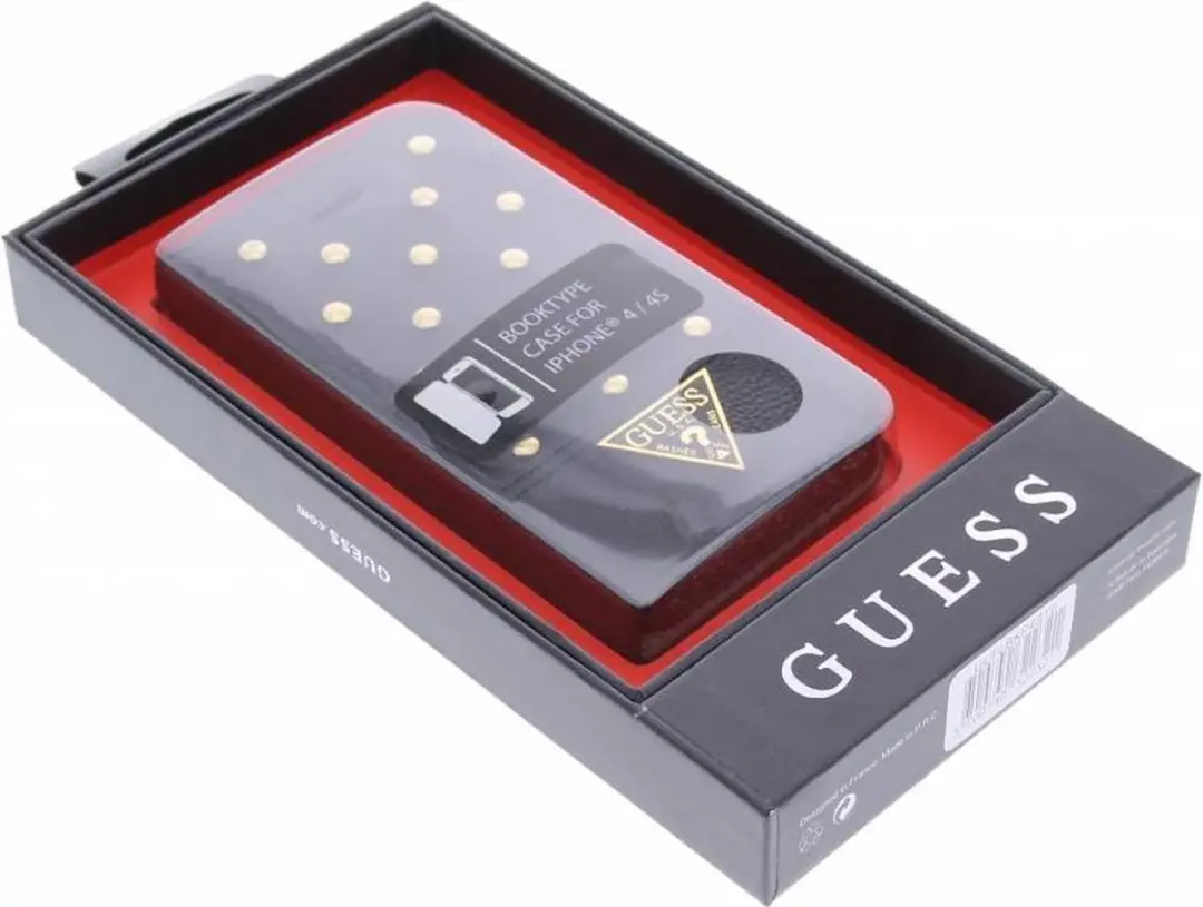 Guess Tessi Book Case iPhone 4/4s - Zwart - GUFLBKP4STB - afbeelding 6 van 6