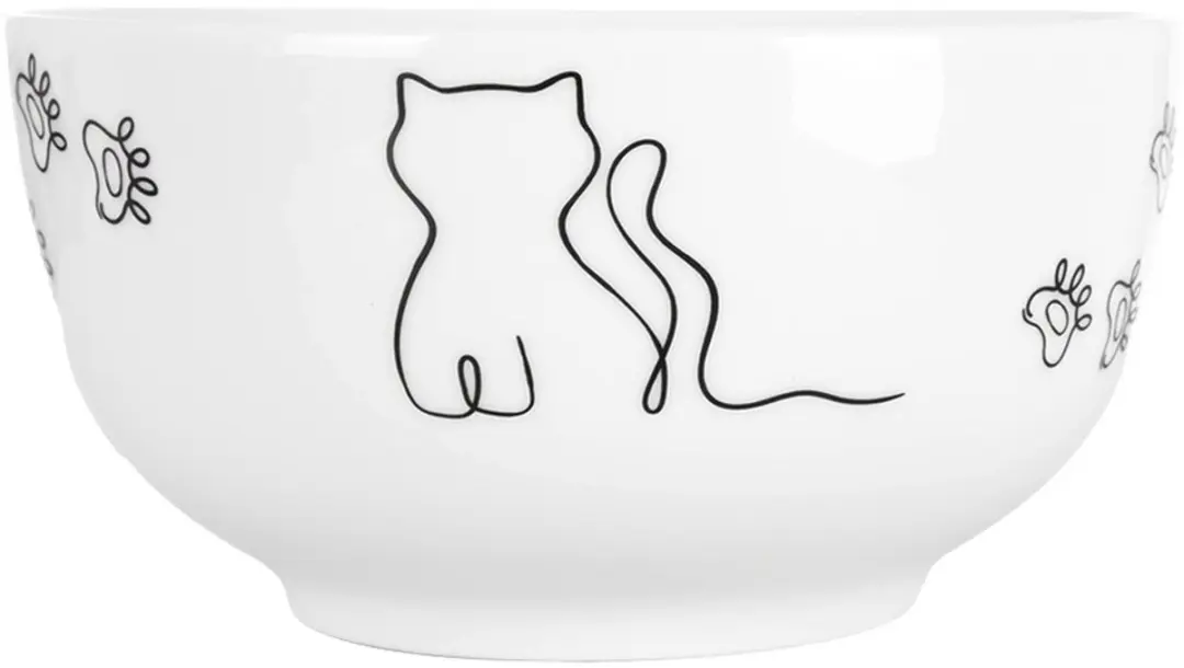 Orion Kitty Porseleinen Kom 13cm - 550ml - Wit