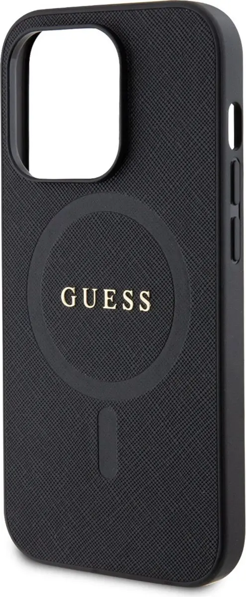 GUESS Saffiano Back Case SH00068967 - iPhone 15 Pro Max - Zwart