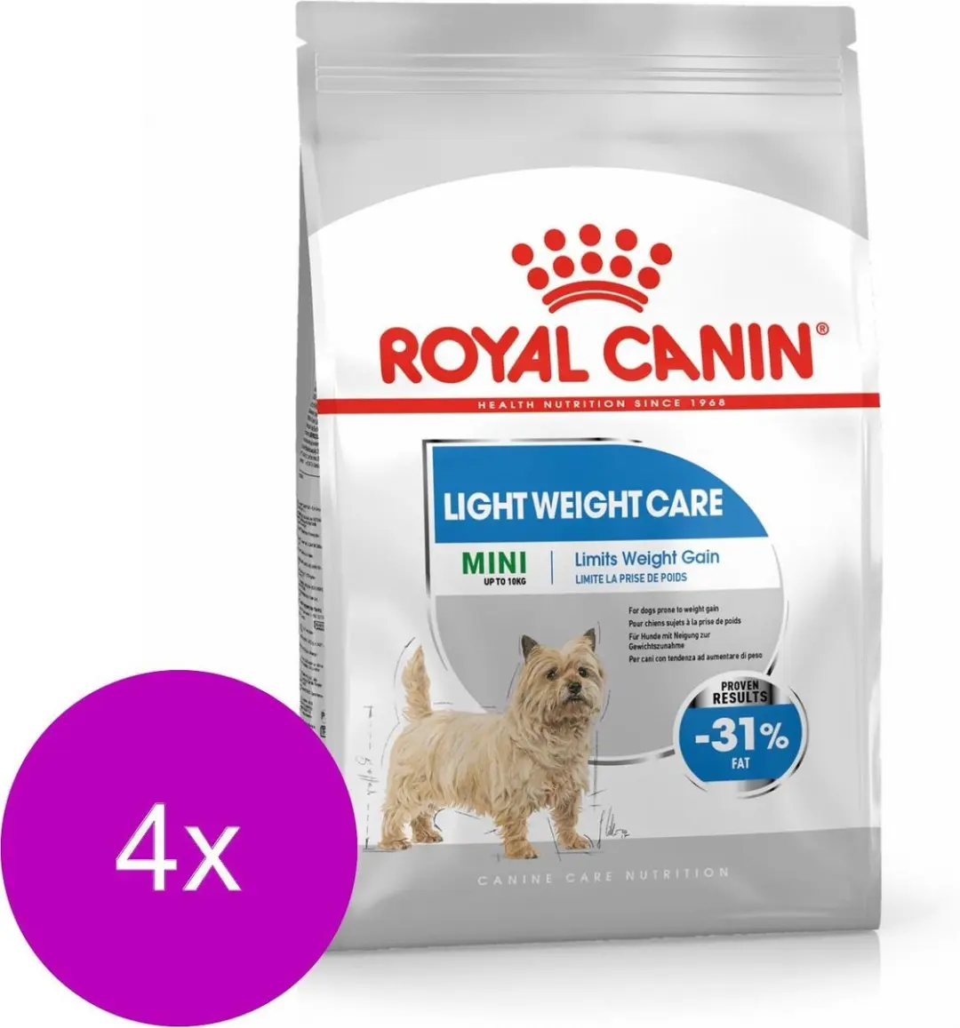 Royal Canin Light Weight Care Mini Hondenvoer - 4x1kg